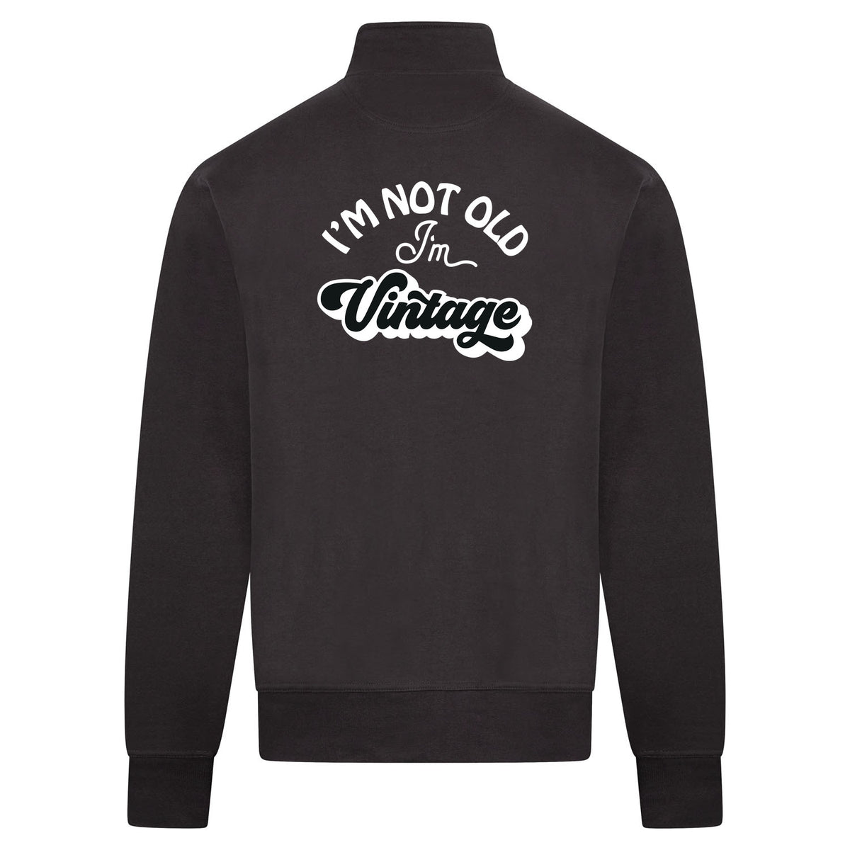 I'M VINTAGE Sweatvest – antraciet – back