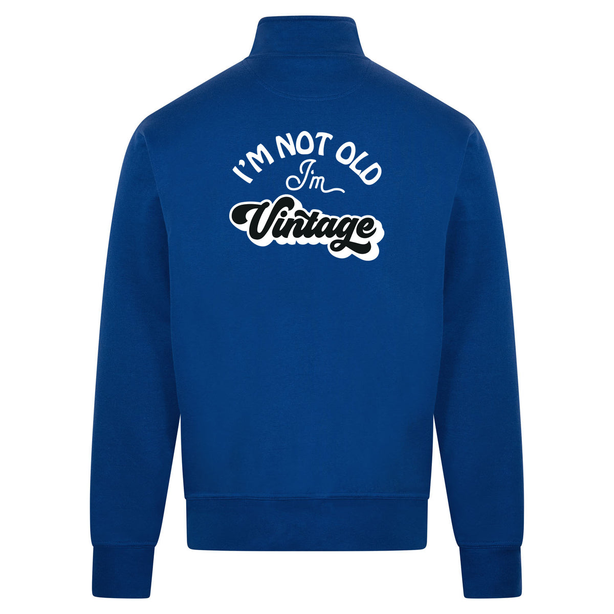 I'M VINTAGE Sweatvest – blauw – back