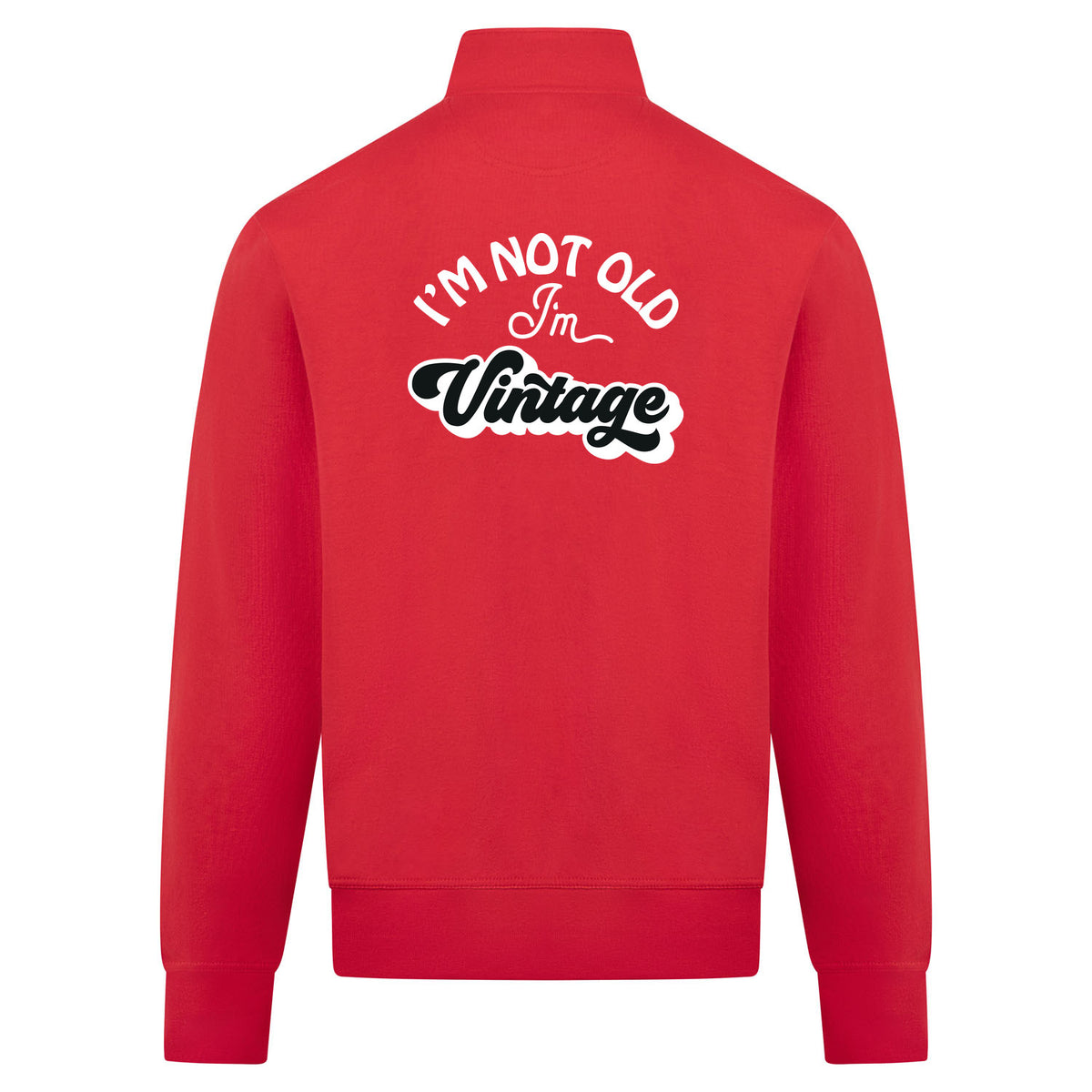 I'M VINTAGE Sweatvest – rood – back