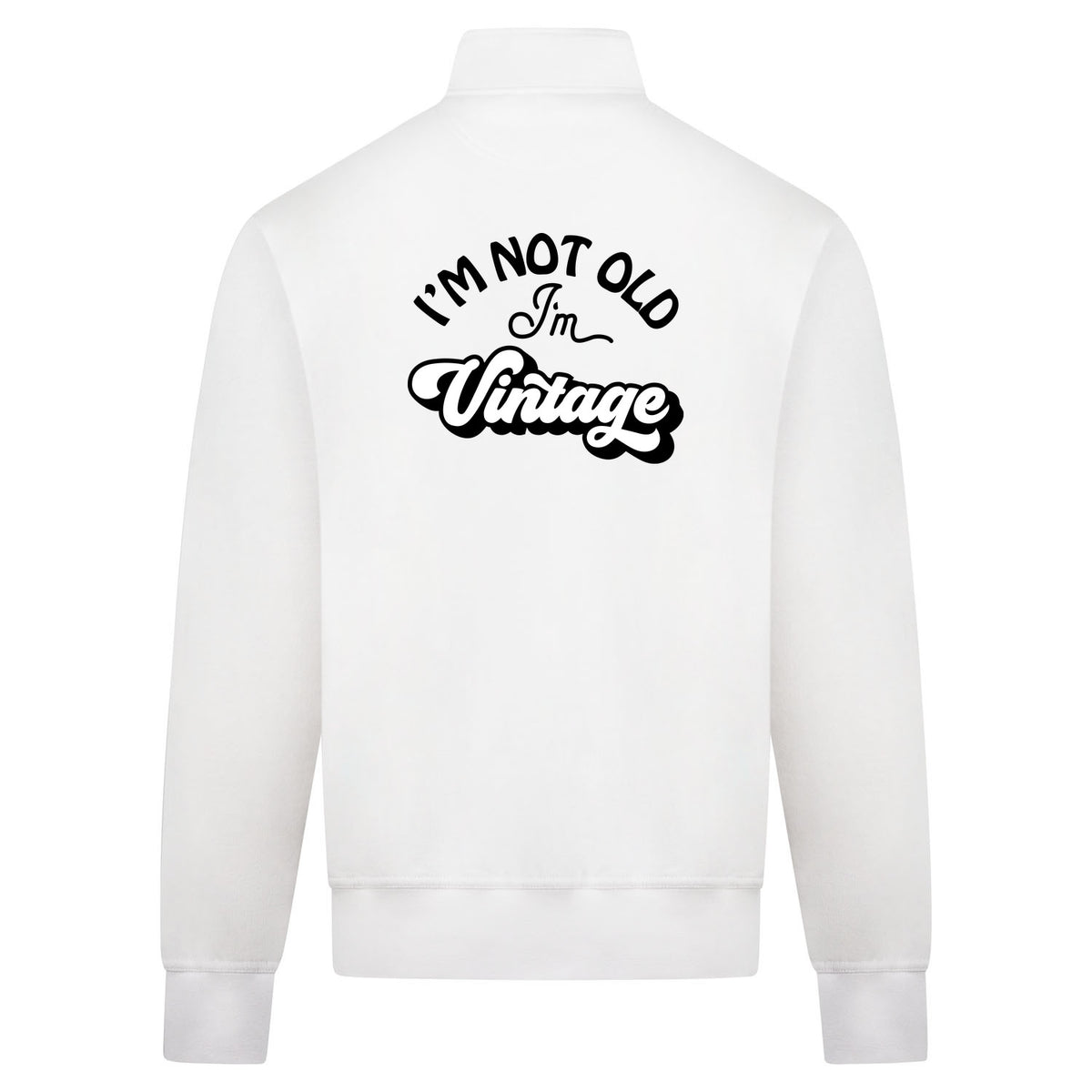 I'M VINTAGE Sweatvest – wit – back