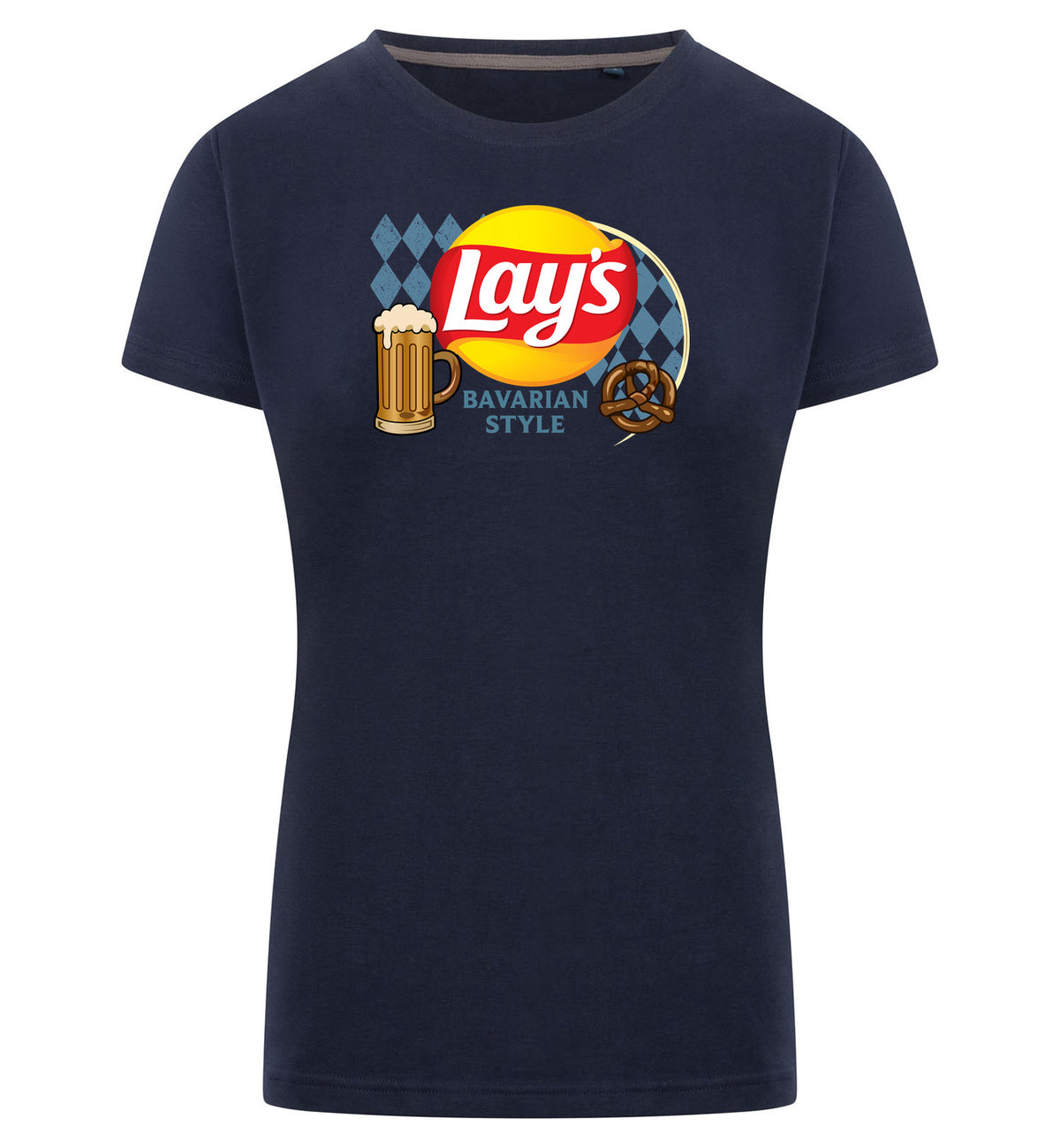 Lay's Bavarian Style T-Shirt Dames – navy