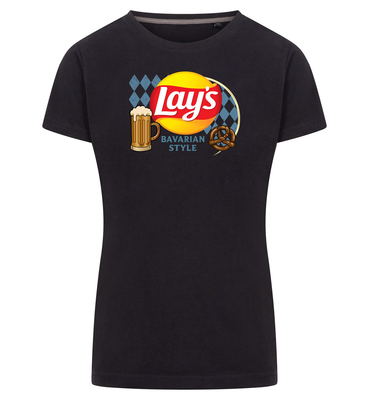 Lay's Bavarian Style T-Shirt Dames – zwart