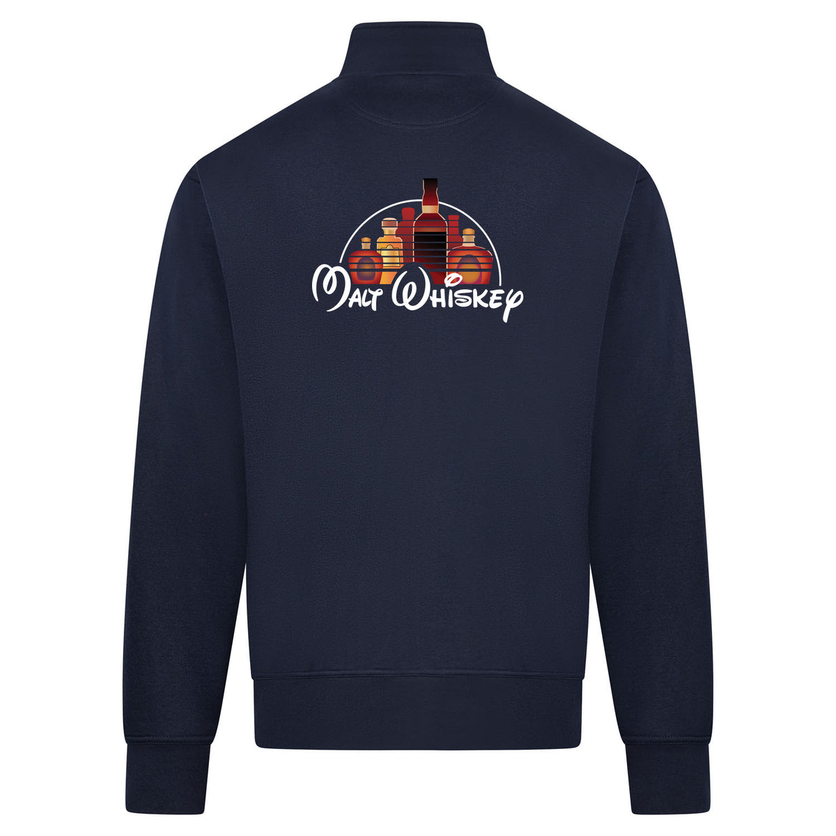 MALT WHISKEY Sweatvest – navy – back
