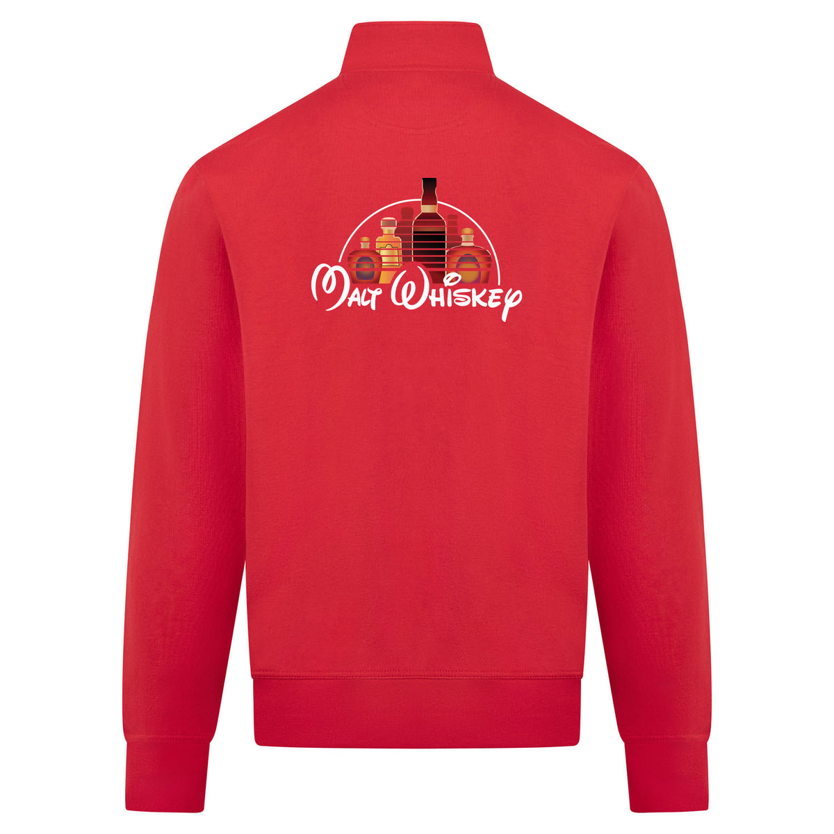 MALT WHISKEY Sweatvest – rood – back
