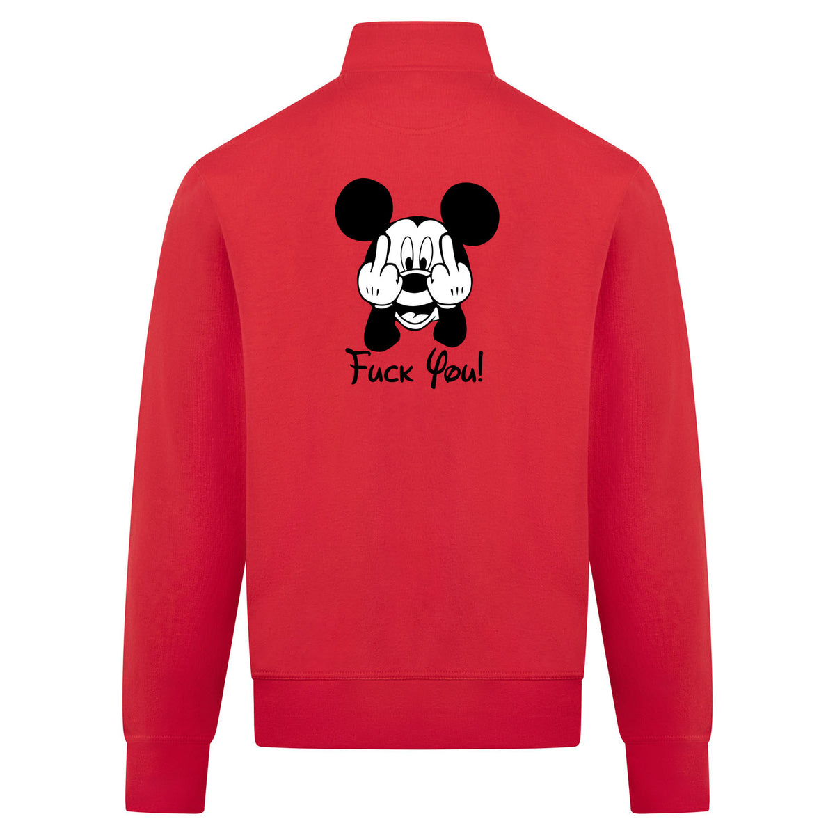 Mickey fuck you Sweatvest – rood – back