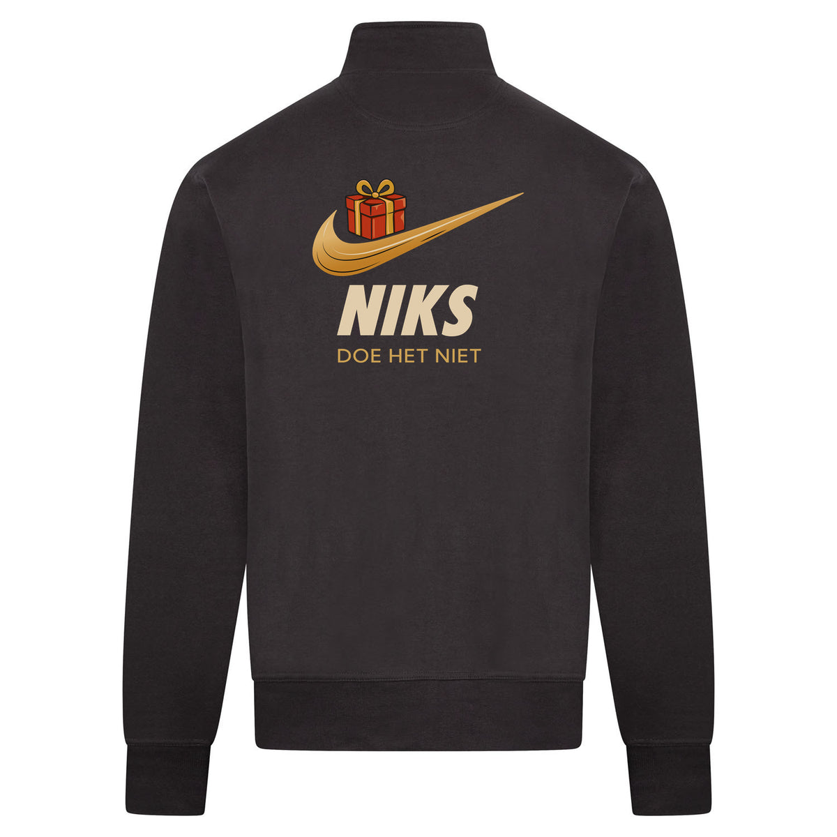 Niks Sweatvest – antraciet – back