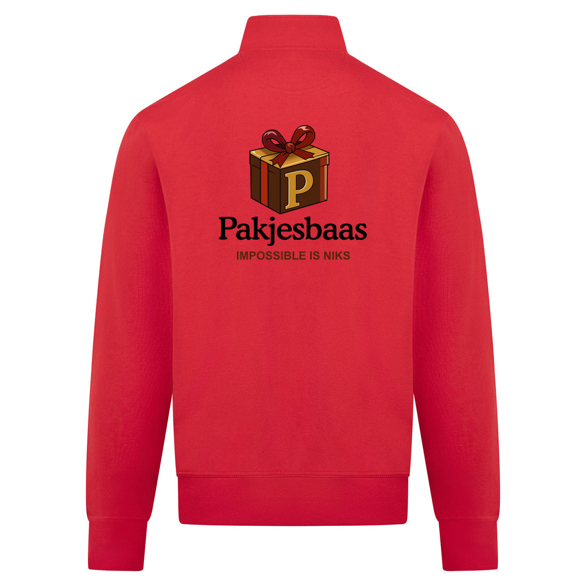 Pakjesbaas Sweatvest – rood – back