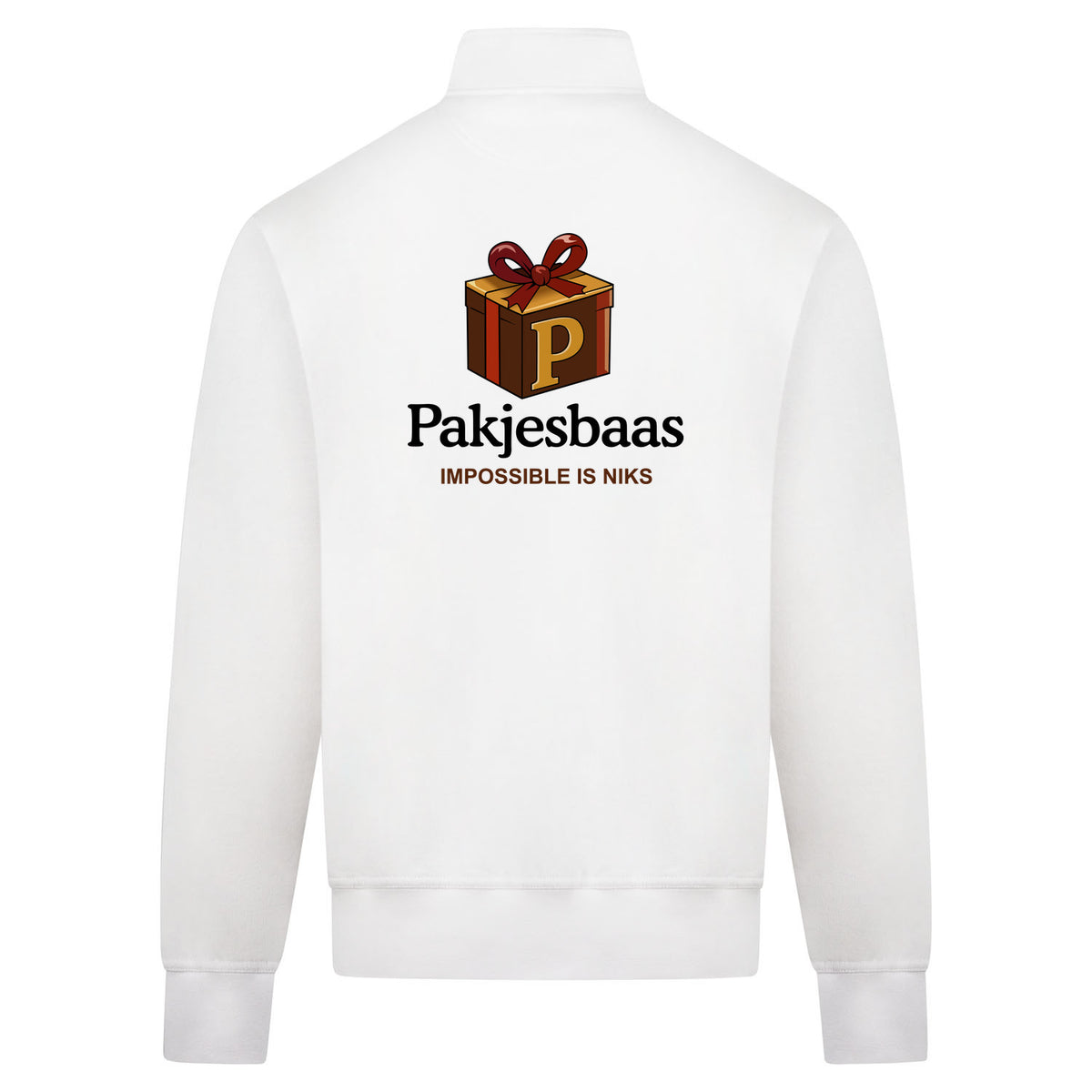Pakjesbaas Sweatvest – wit – back