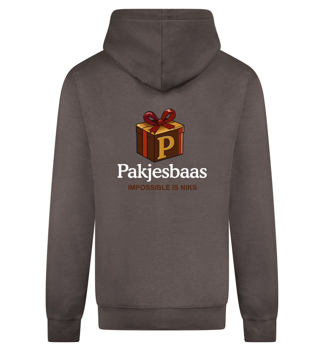 Pakjesbaas Hoodie met rits – grijs