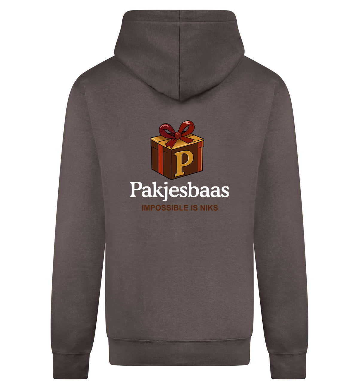 Pakjesbaas Hoodie met rits – grijs