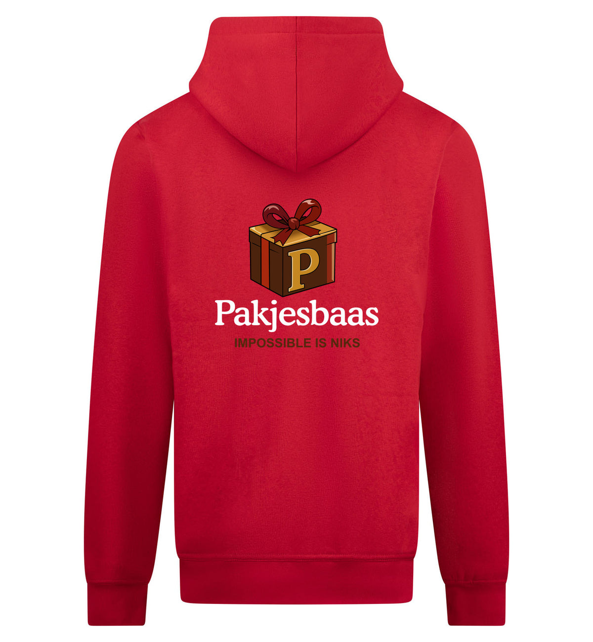 Pakjesbaas Hoodie met rits – rood