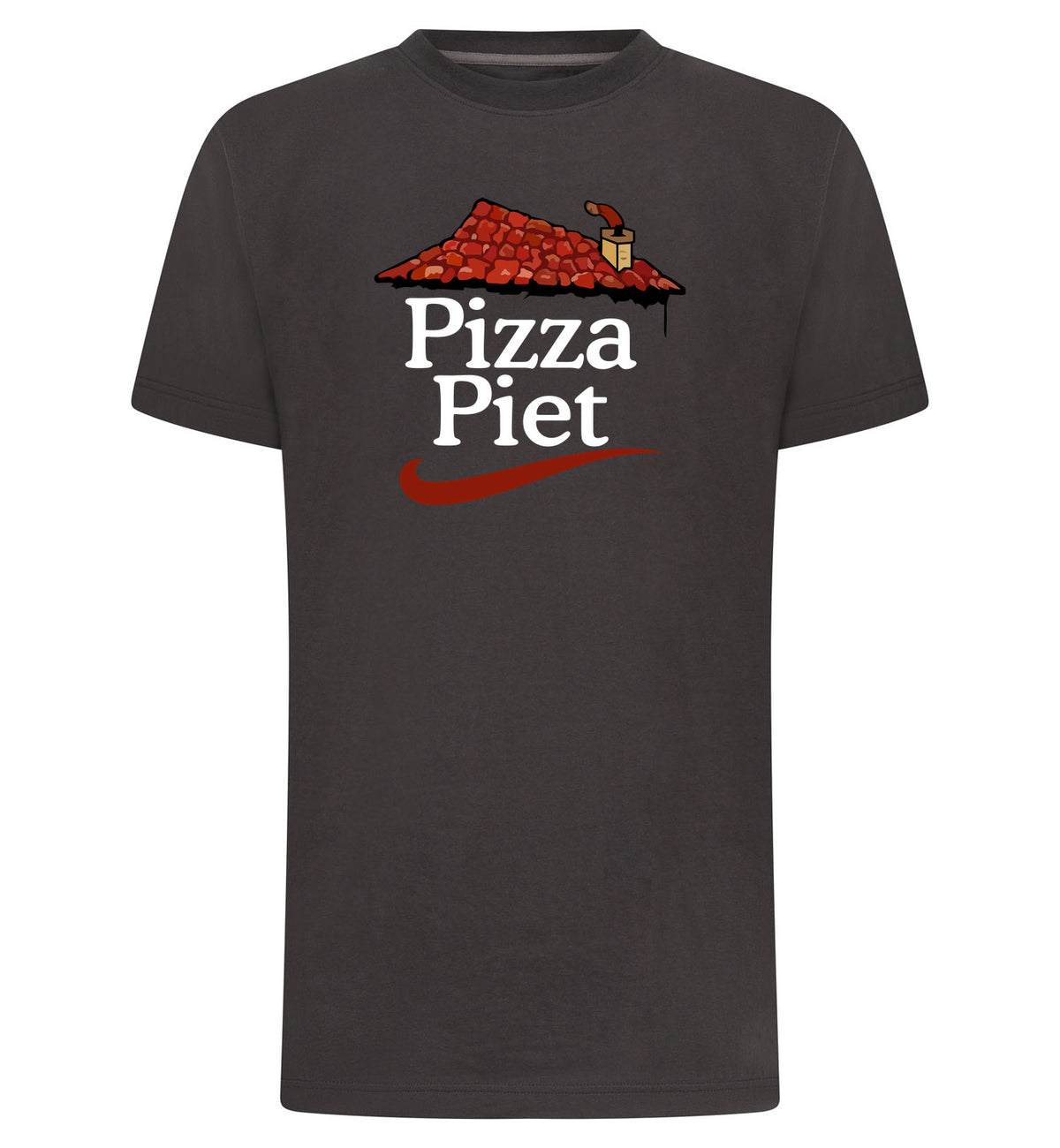 Pizza Piet T-Shirt – antraciet