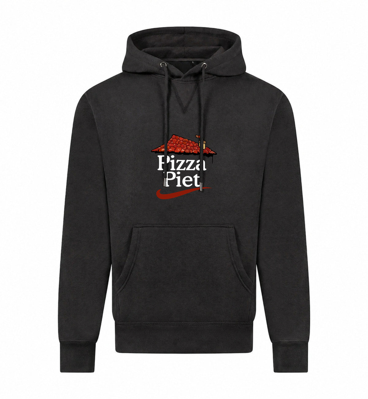 Pizza Piet Hoodie – antraciet