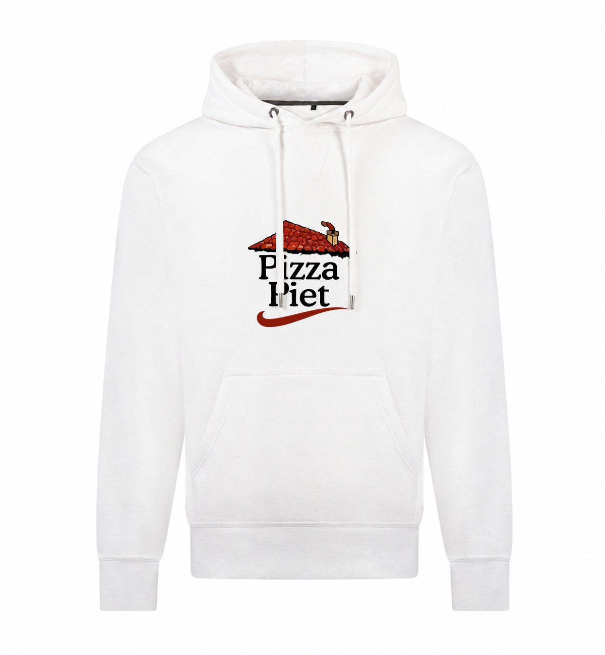 Pizza Piet Hoodie – wit