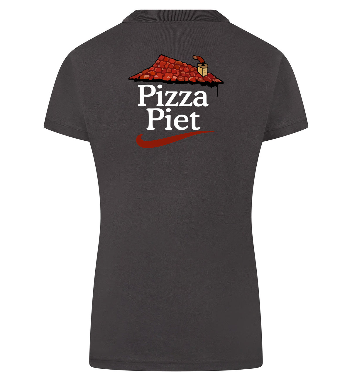 Pizza Piet Polo dames – antraciet