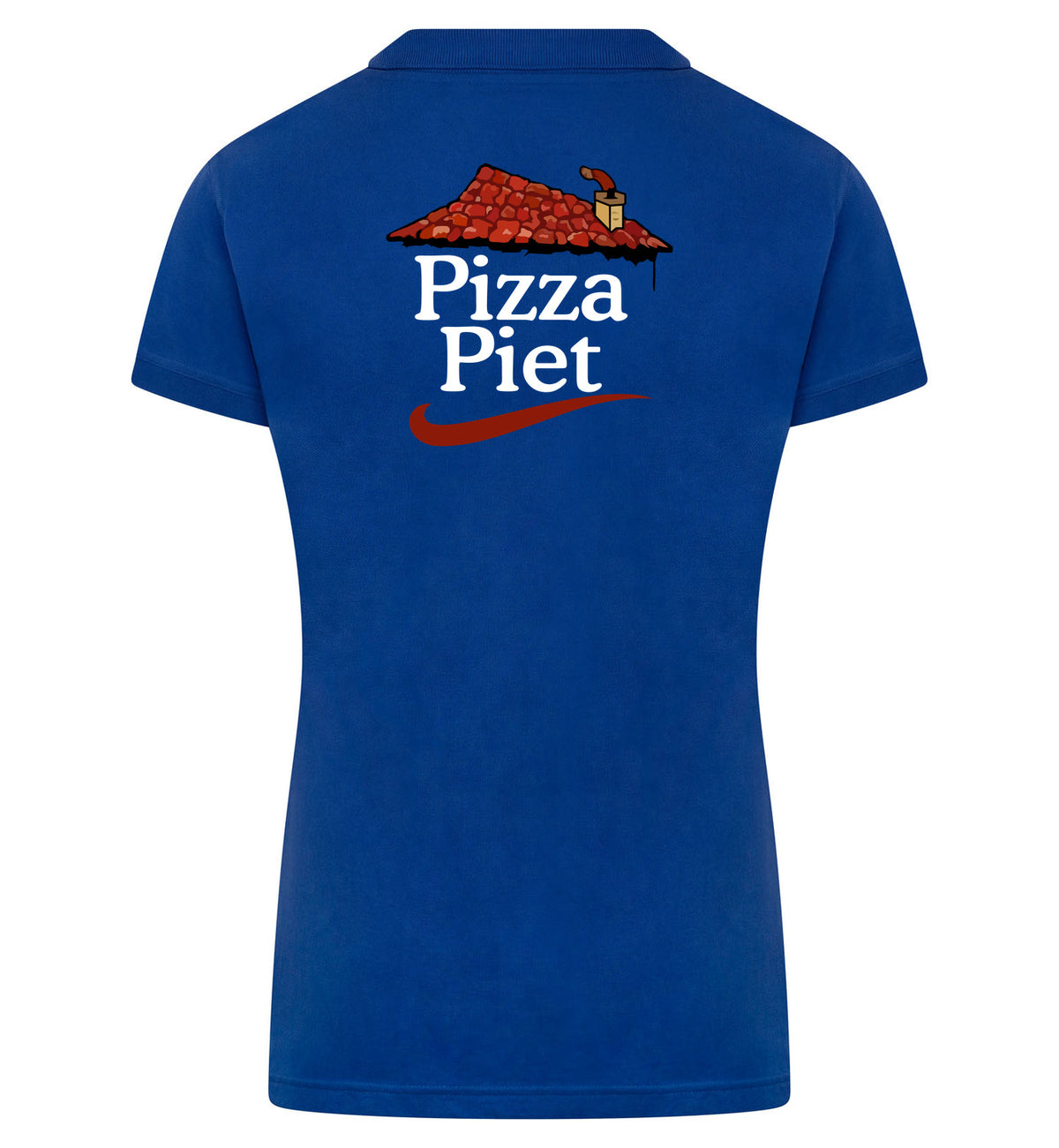 Pizza Piet Polo dames – blauw