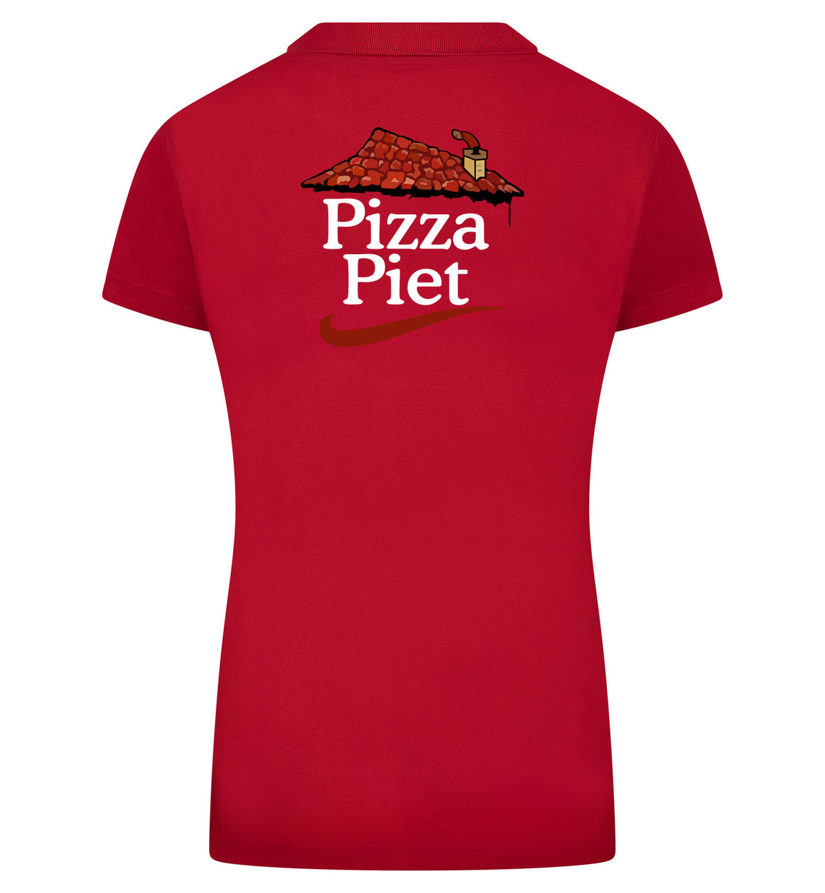 Pizza Piet Polo dames – rood