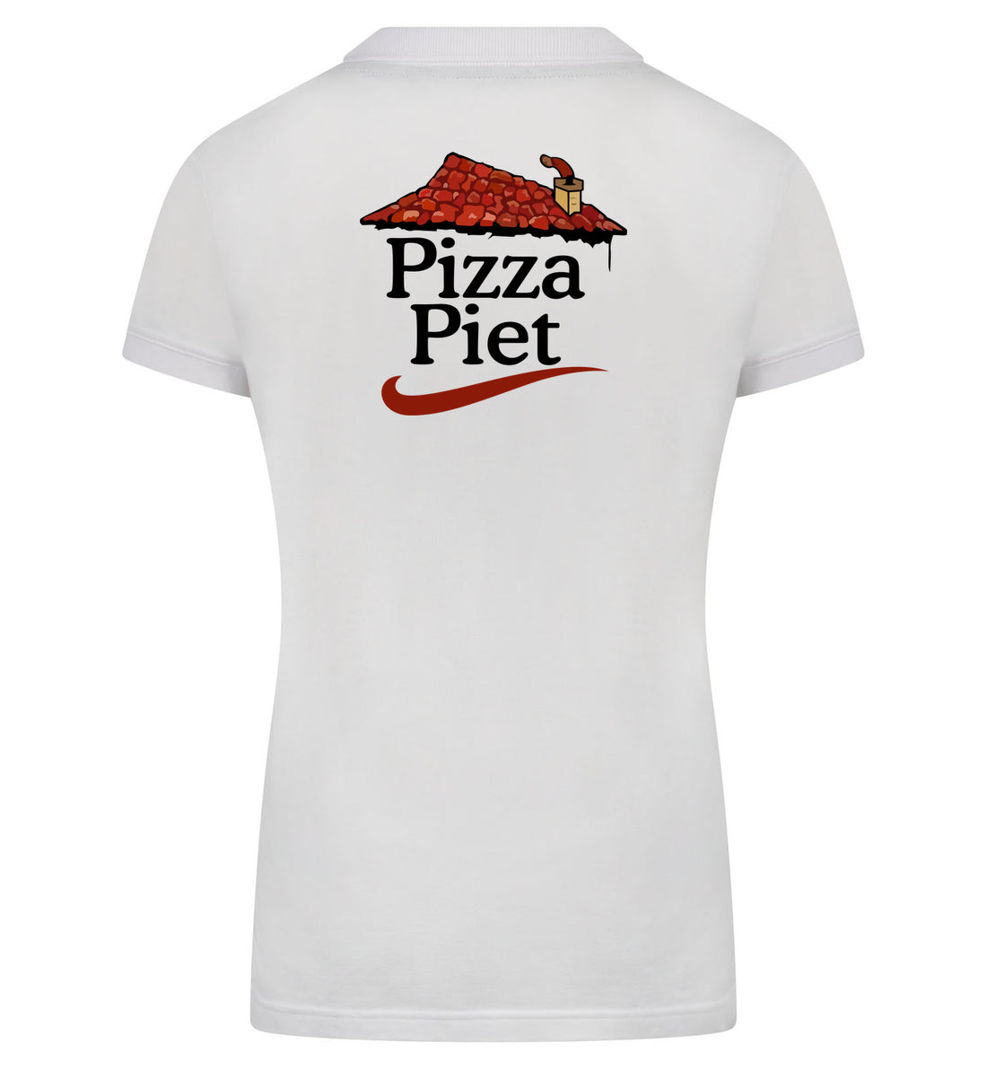 Pizza Piet Polo dames – wit