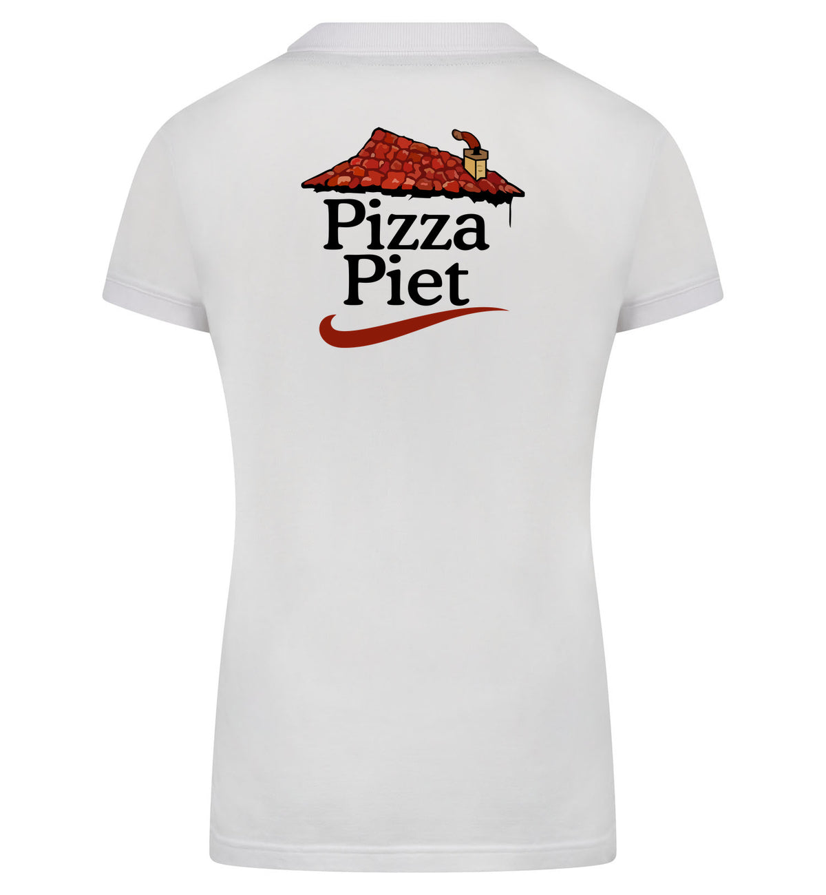 Pizza Piet Polo dames – wit