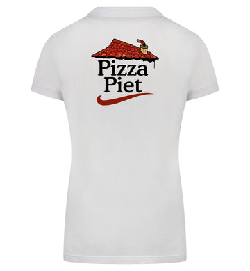 Pizza Piet Polo dames – wit