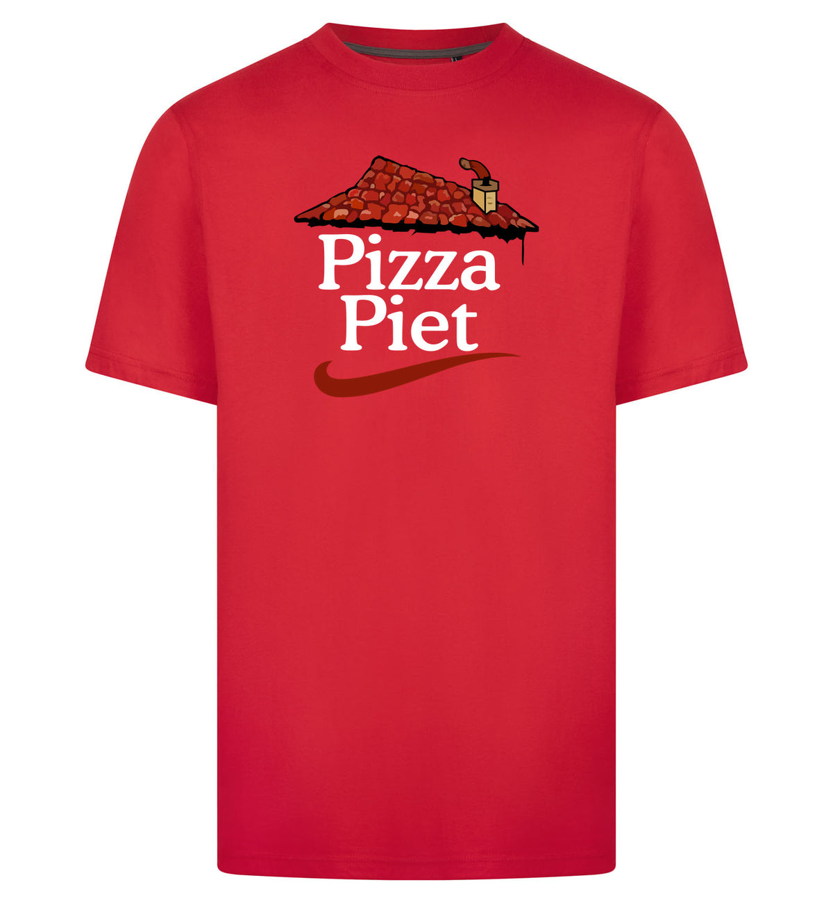 Pizza Piet T-Shirt – rood