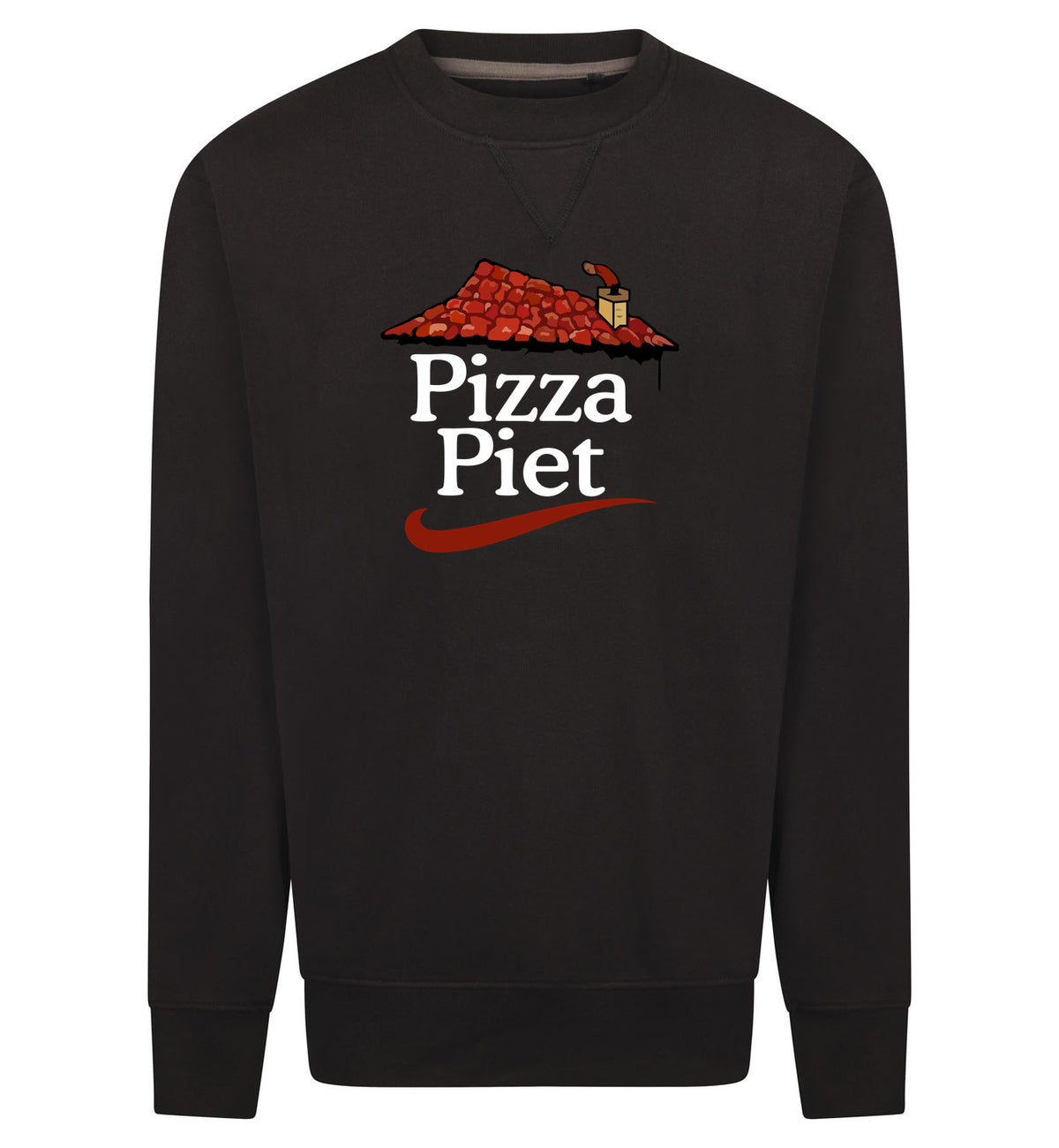 Pizza Piet Sweater – zwart