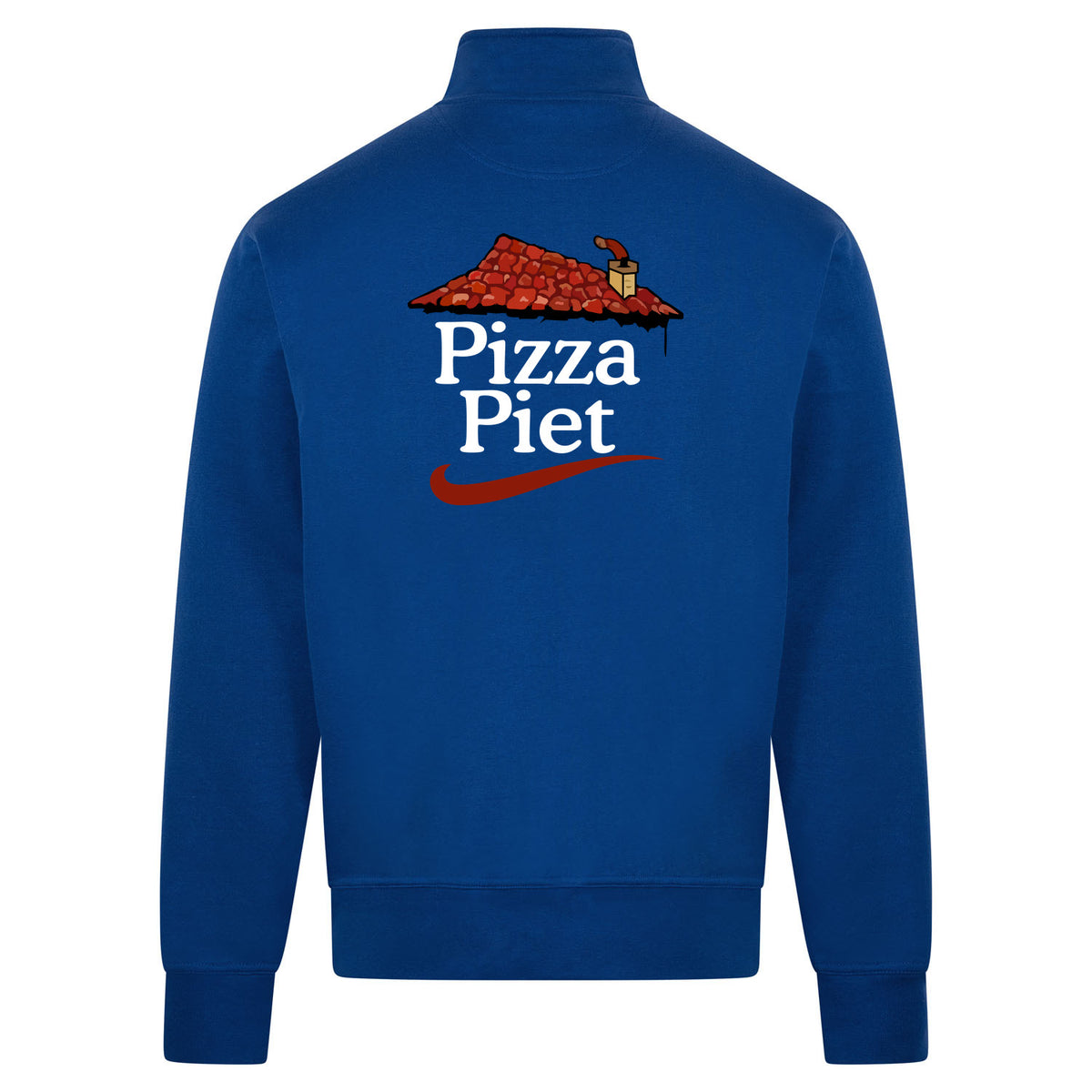 Pizza Piet Sweatvest – blauw – back