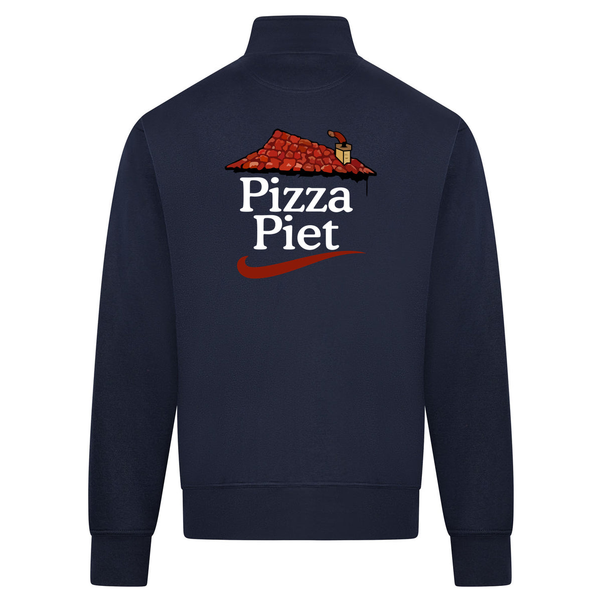 Pizza Piet Sweatvest – navy – back
