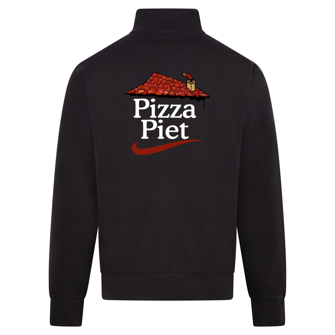 Pizza Piet Sweatvest – rood – back