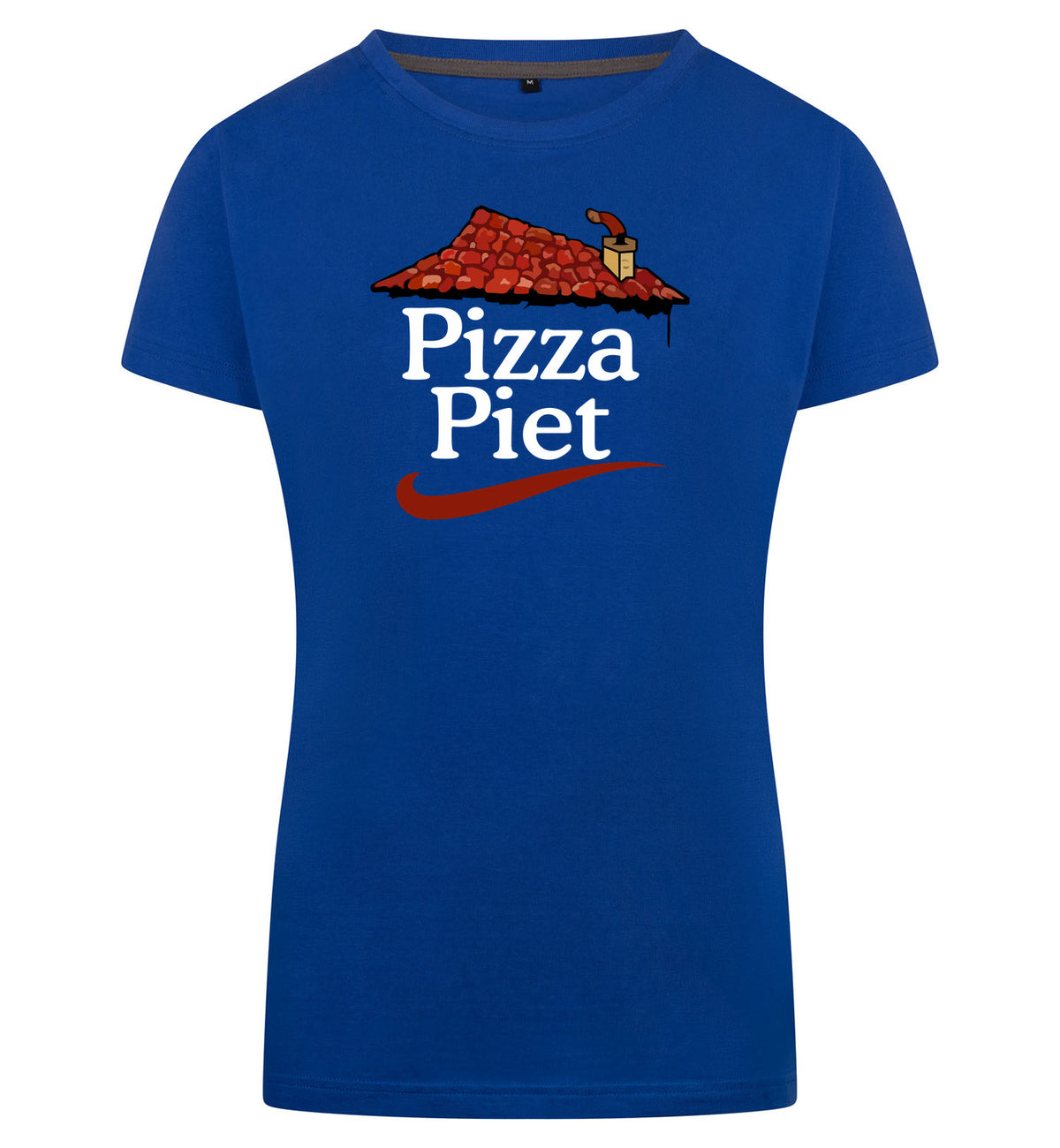 Pizza Piet T-Shirt Dames – blauw