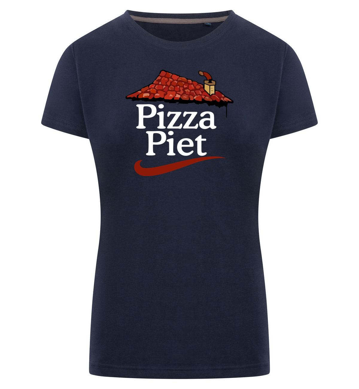 Pizza Piet T-Shirt Dames – navy