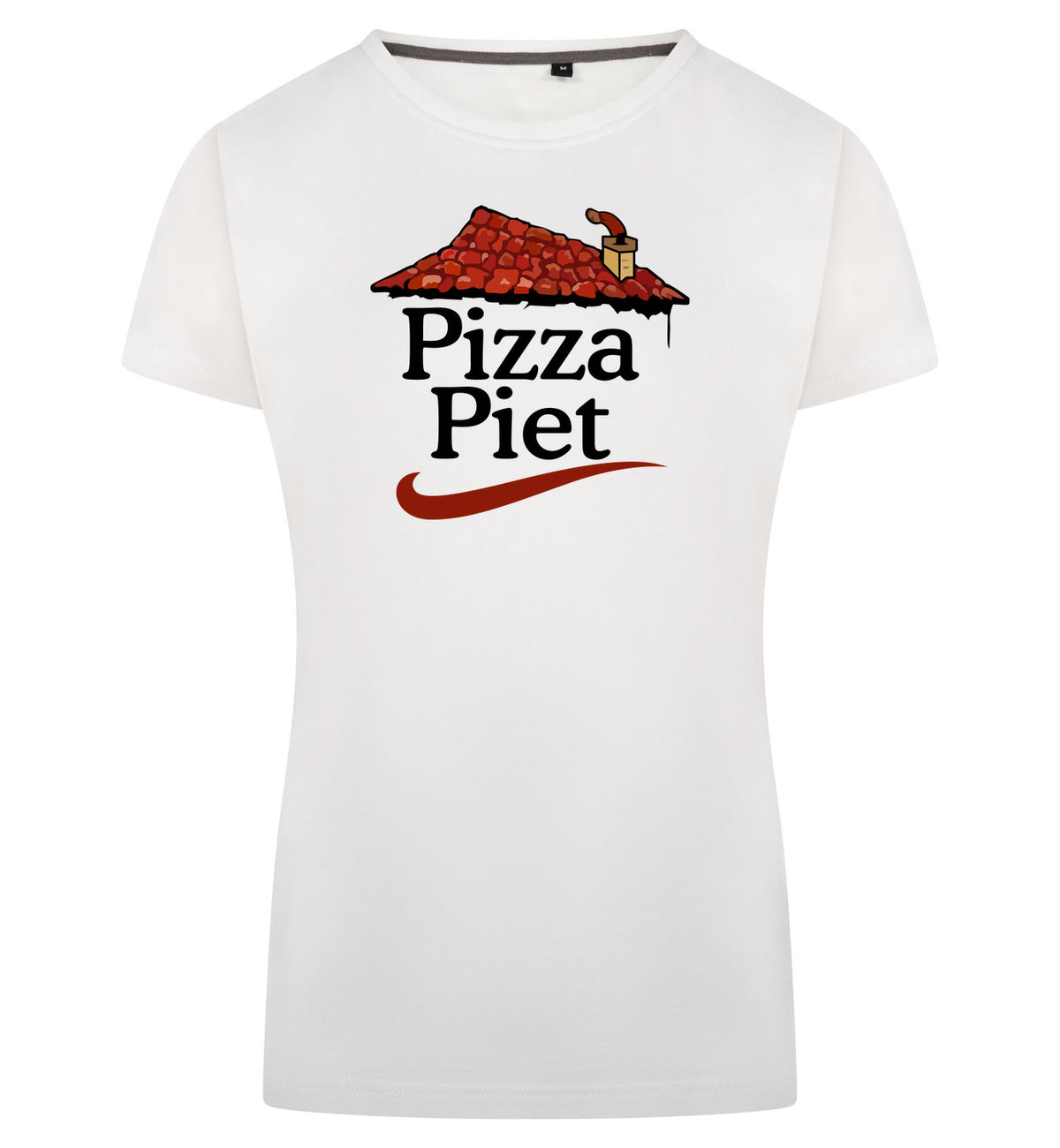 Pizza Piet T-Shirt Dames – wit