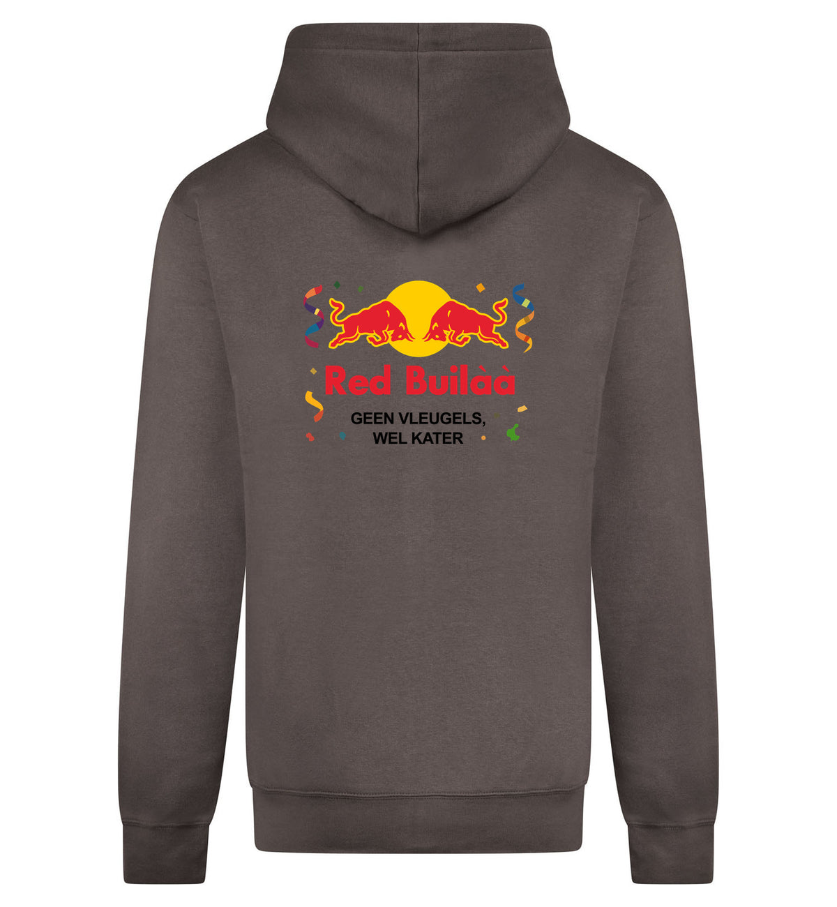 Red Buil Hoodie met rits – grijs