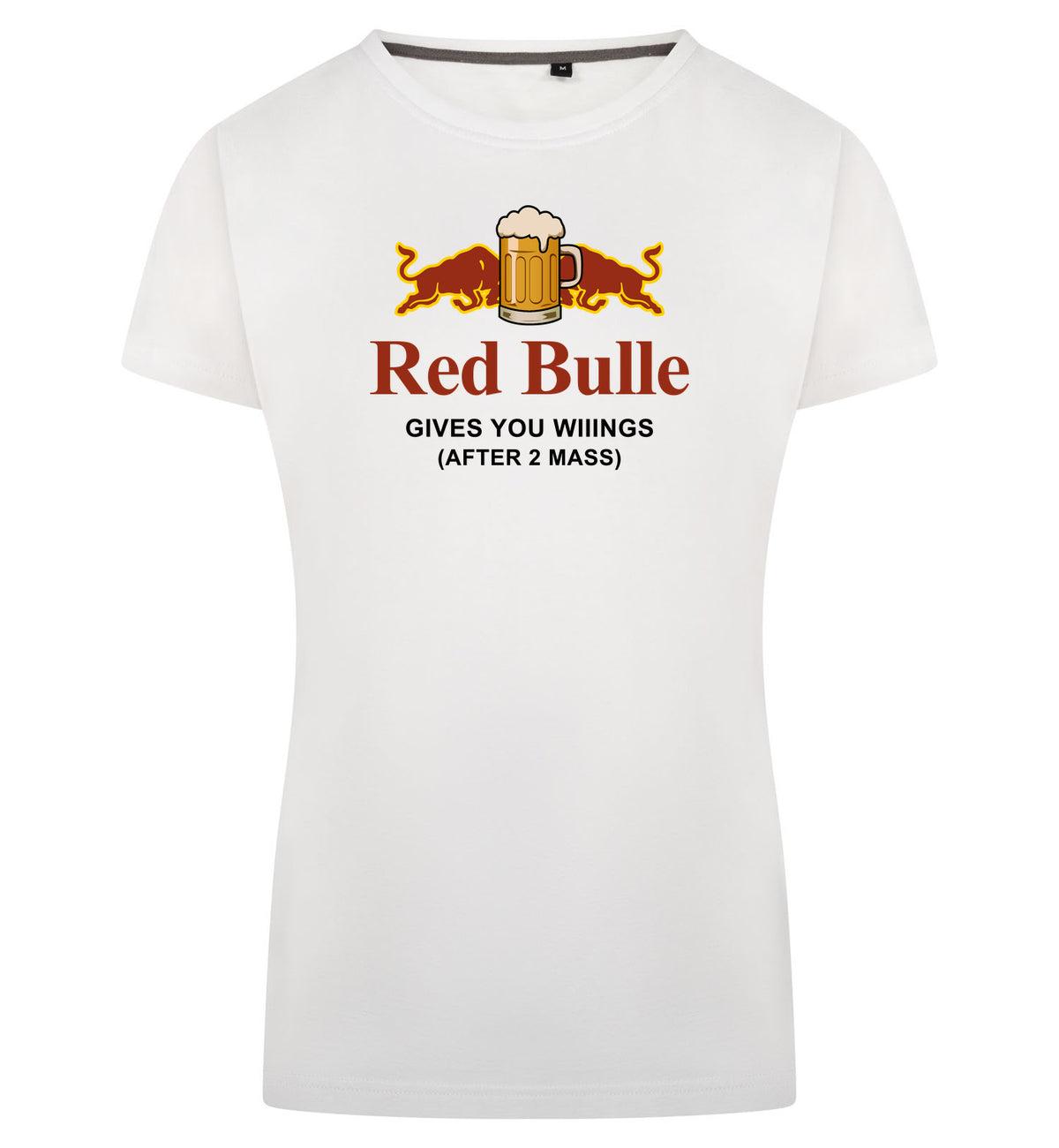 Red Bulle T-Shirt Dames – wit
