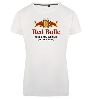 Red Bulle T-Shirt Dames – wit
