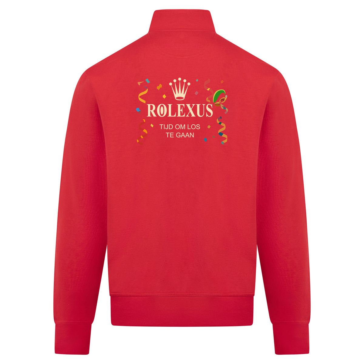 Rolexus Sweatvest – rood – back