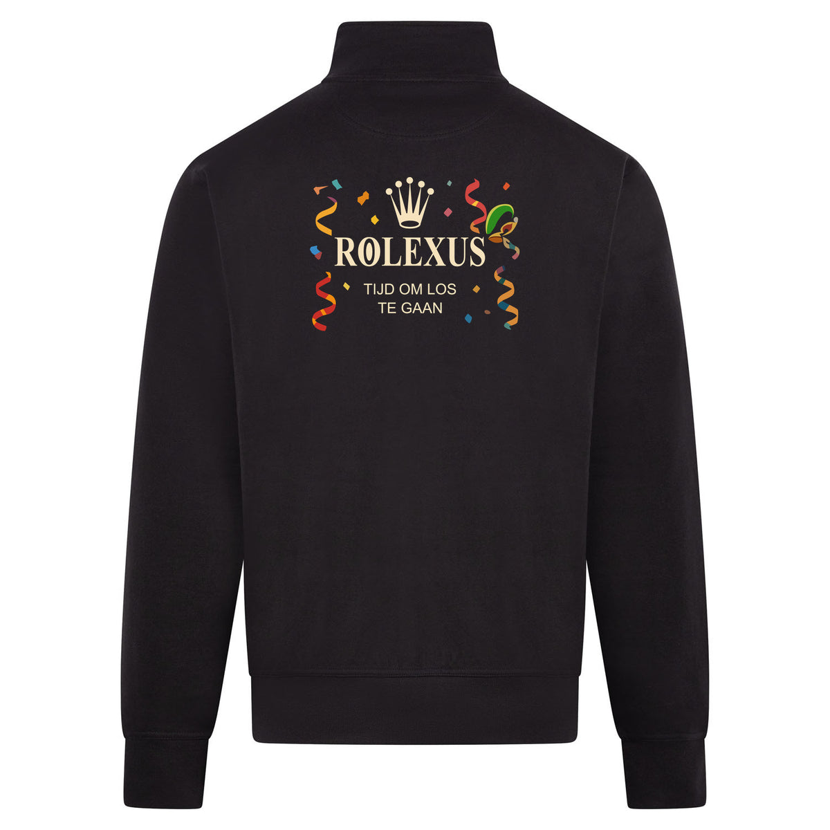 Rolexus Sweatvest – zwart – back