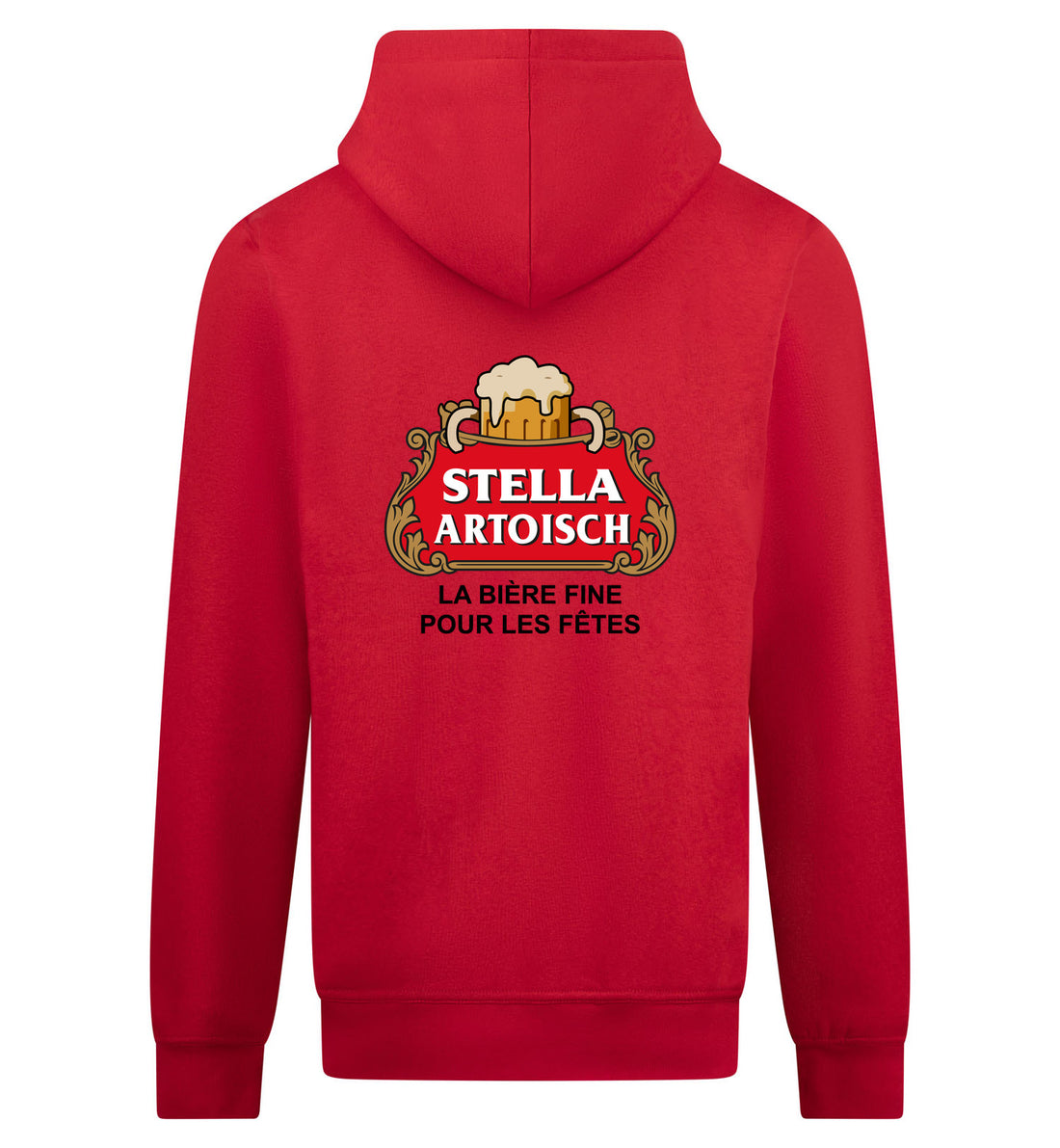 Stella Artoisch Hoodie met rits – rood
