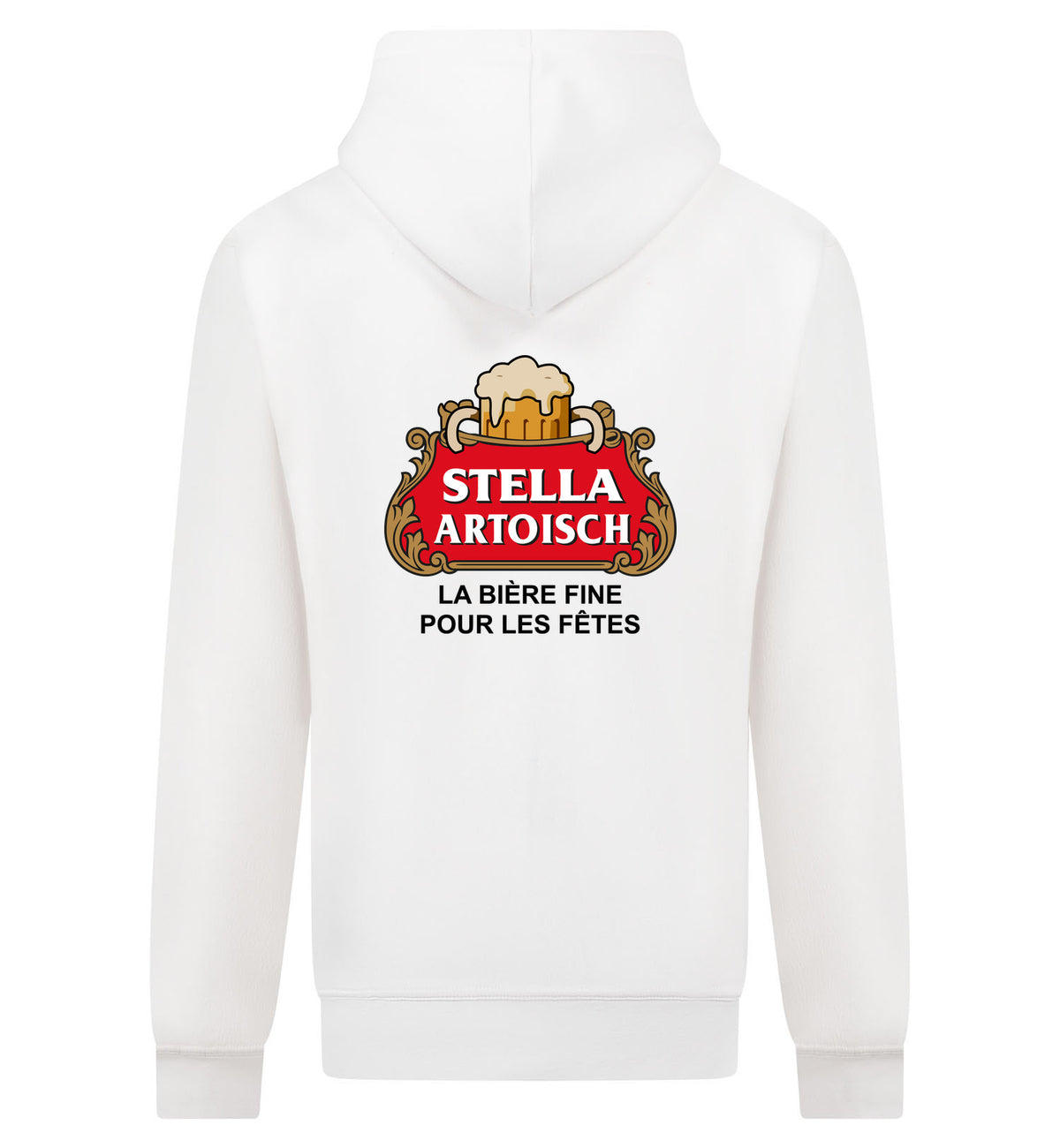 Stella Artoisch Hoodie met rits – wit