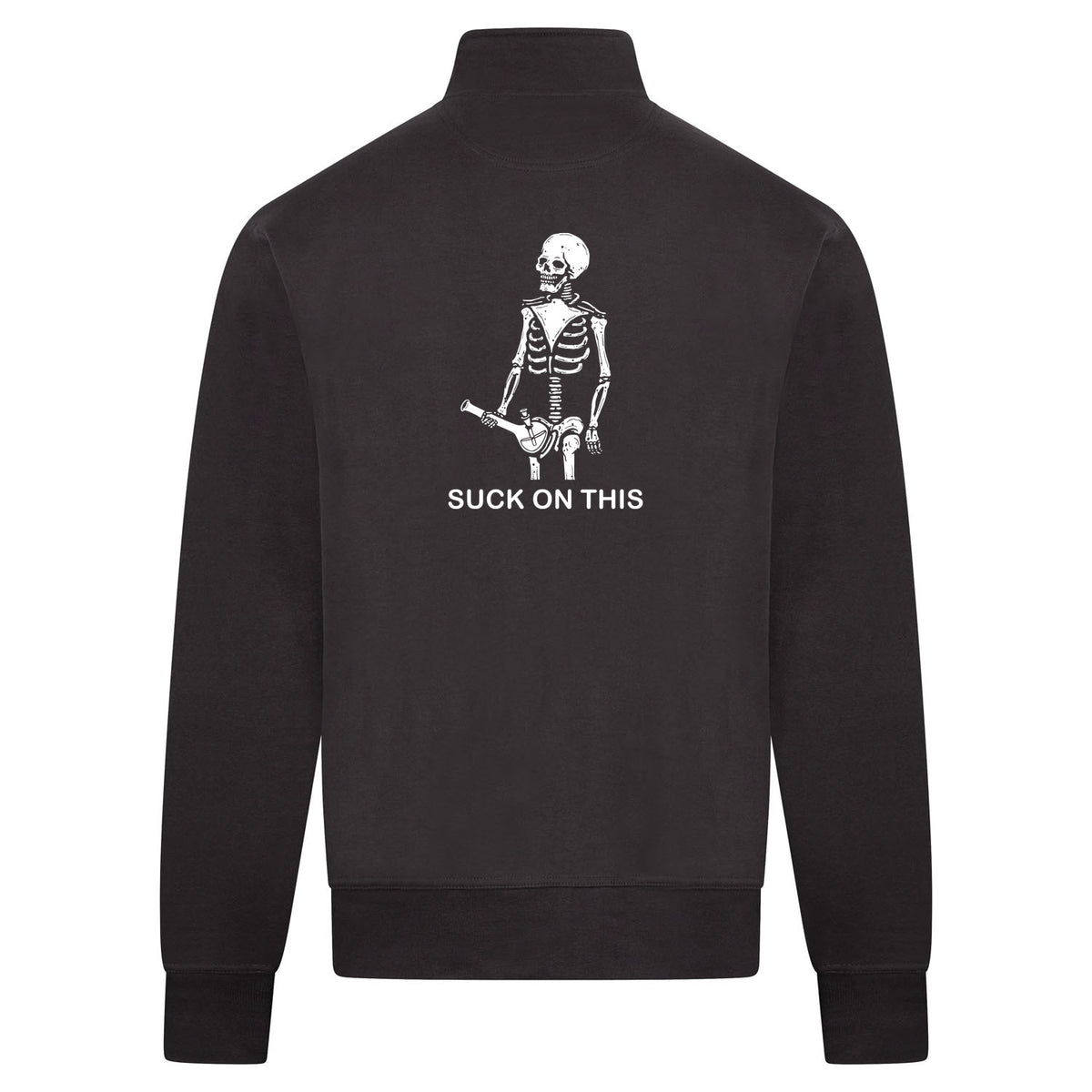 SUCK ON THIS Sweatvest – antraciet – back