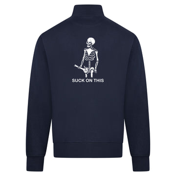 SUCK ON THIS Sweatvest – navy – back