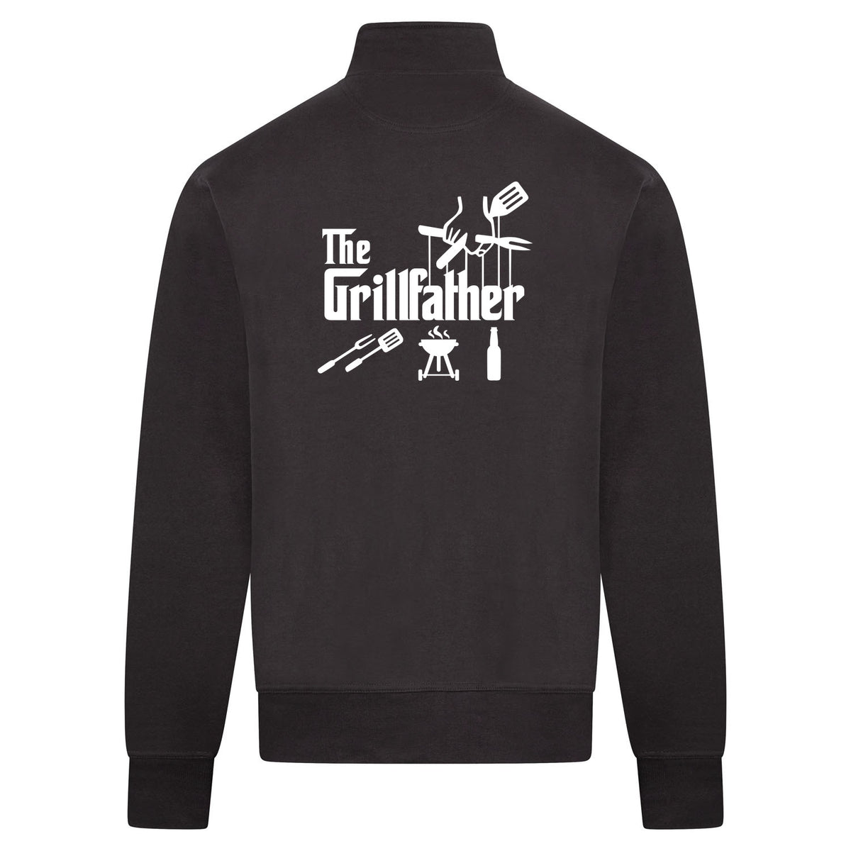 THE GRILLFATHER Sweatvest – antraciet – back