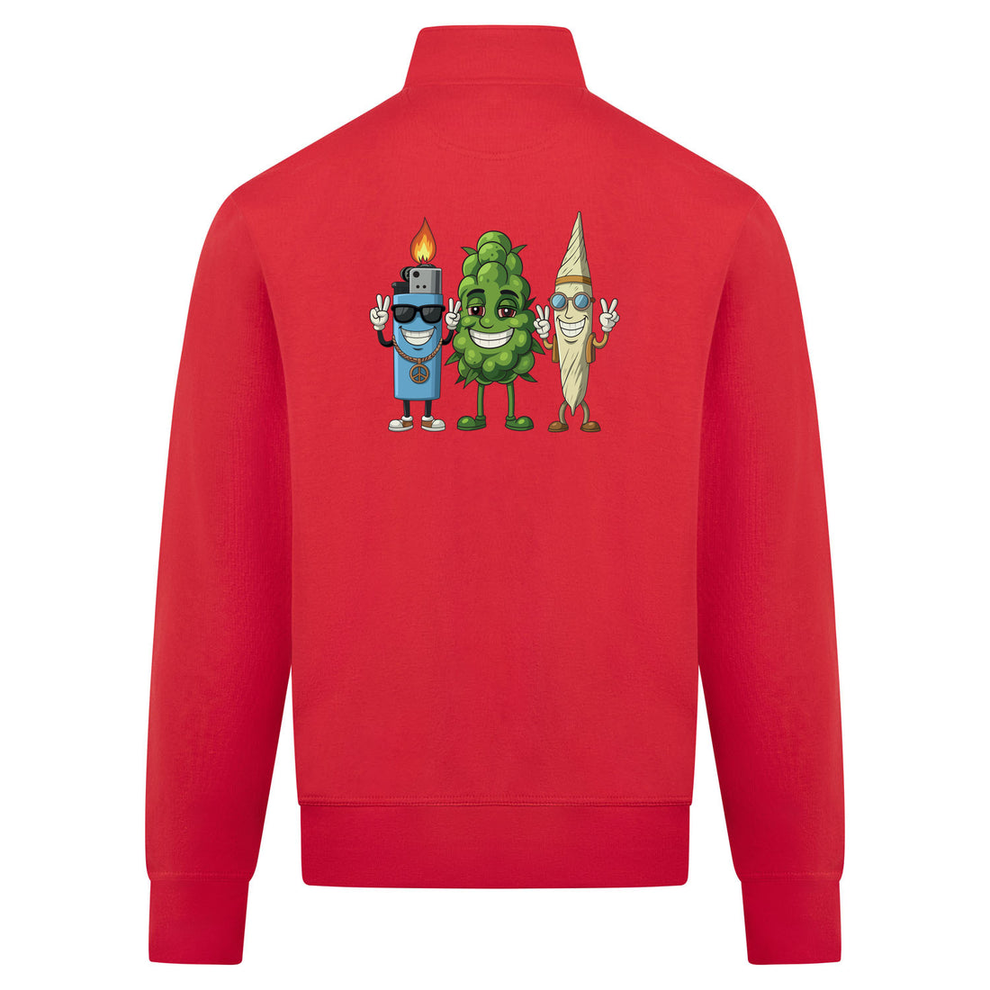 WEED Sweatvest – rood – back