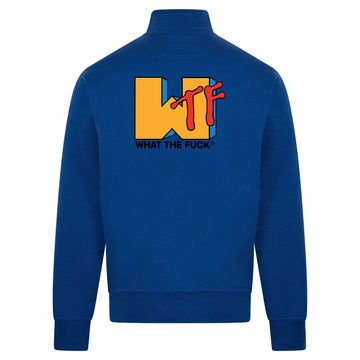 WHAT THE FUCK Sweatvest – blauw – back